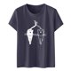 thumbnail image 1 of Blusa informal con estampado de manga corta y cuello redondo para mujer Pompotops  hfajkhk126058, 1 of 3