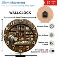 thumbnail image 3 of Vintage Wooden Shop Clock Wall Decor 10-Inch Silent Wooden Wall Clock, Battery Operated (AA Batteries Not Included), Artistic Home Decor, 3 of 7