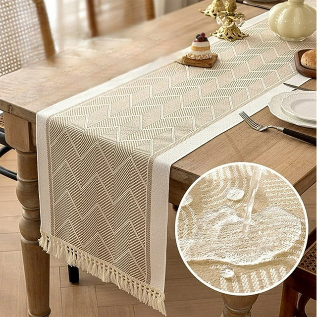 Rvkxad Scandinavian Table Runner, 14x47 Inch Minimalist Sideboard Cover for Dining Table, Long Cloth Table Flag