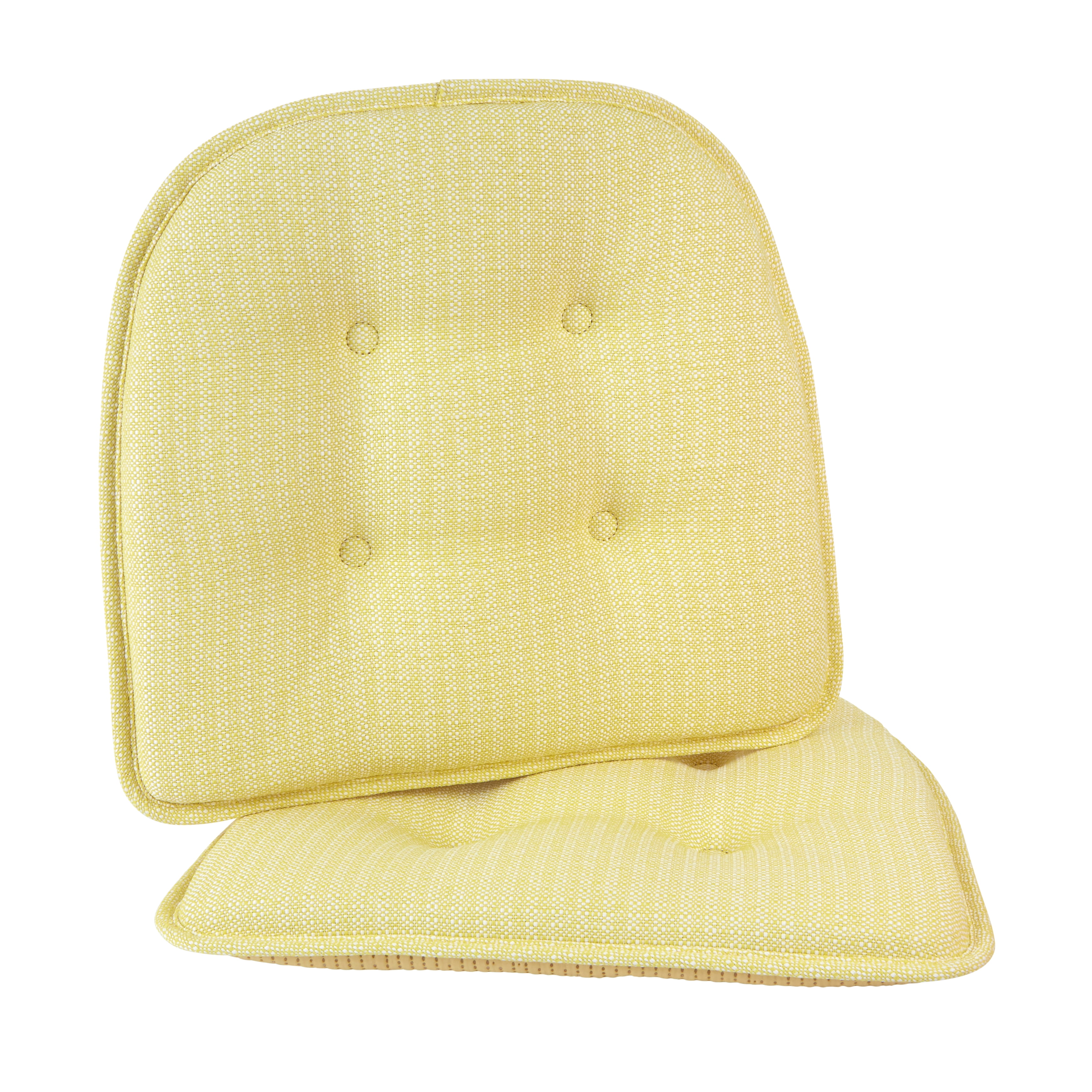 Gripper NonSlip 15" x 16" Omega Tufted Chair Cushions, Set of 2