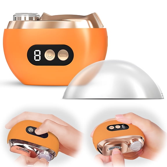 Poalid Electric Nail Clipper with Polishing for Seniors Adults Fingernails, Rechargeable Automatic Nail Trimmer 3-Speed, Safe and Convenient, Orange