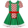 thumbnail image 3 of MSemis Kids Girls Gingerbread Tutu Costume Sequin Tulle Leotard Dress, 3 of 4