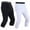 Black+White, variant on 2 Pack Men's Compression Pants 3/4 Compression Tights Leggings with Knee Pads Base Layers for Basketball Athletic