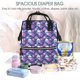 thumbnail image 5 of Disketp Skull Flower Mochila de Pañales de Gran Capacidad con Múltiples Bolsillos, Mochila de Viaje Multifuncional para Bebé, Unisex, Moderna y Resistente, 5 of 6