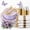 Purple 175PCS, variant on 350Piece Gold Dinnerware Set for 50 Guests - Gold Plastic Plates with Disposable Cutlery - 50Dinner Plates-50Dessert Plates-50Pre Rolled Napkins with Silverware for Wedding/Mother's Day