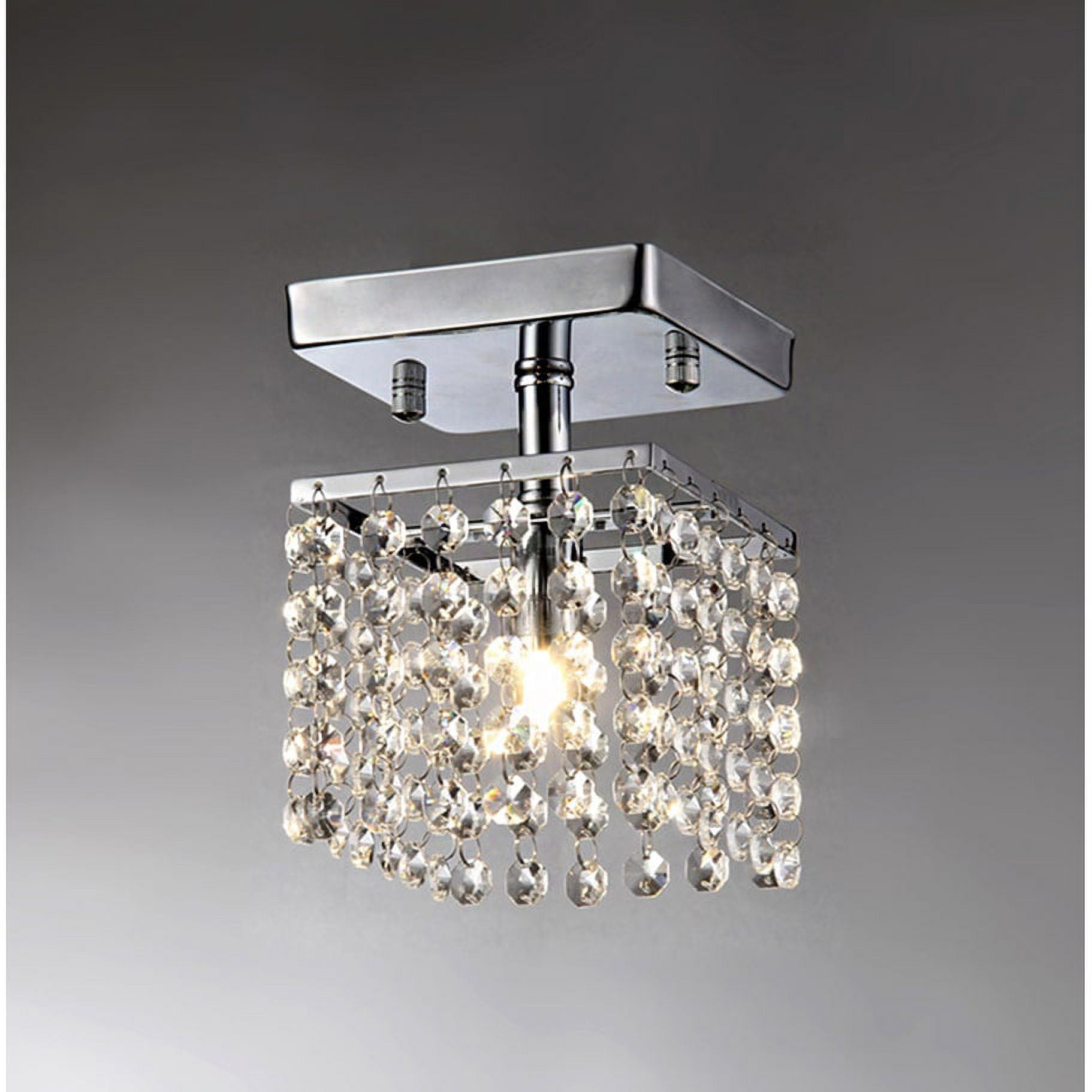 Warehouse of Tiffany RL8086 Jhea 1-light Crystal 5-inch Chrome Chandelier