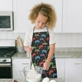 thumbnail image 3 of Colorful Games Sign Black Pattern Kids Aprons for Girls and Boys,Adjustable Neck Strap Toddler Aprons for Kids Cooking Baking, 3 of 3