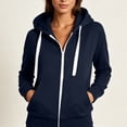 thumbnail image 6 of Jsaierl Womens Zip Up Hoodies Casual Solid Color Hooded Sweatshirt Holiday Comfort Long Sleeve Jackets Fall Clothes S-2XL, 6 of 6