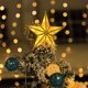 thumbnail image 4 of Adorno de estrella para árbol de Navidad, luces para decoración de árbol de estrella 3D, copa de árbol de Navidad de doble cara con 10 LED blanco cálido + color, 2 uds., 4 of 5