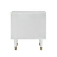 thumbnail image 5 of Linon Alick Wood Geo Texture 2 Drawer Nightstand Gold Hardware in Glossy White, 5 of 17