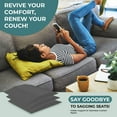 thumbnail image 4 of Sofa Couch Cushion Support for Sagging Sofas Cushion Repair Trapezoidal Furniture seat Cushion sag Repair High Rebound, Firm Couch Cushion Support Under Cushion Sag Repair, Black Set of 1, 4 of 8