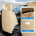 thumbnail image 5 of Car Seat Covers Full Set for Nissan Rogue 2021-2025,Breathable Faux Leather Luxury Automotive Interior Accessories with Lumbar Support Beige, 5 of 5