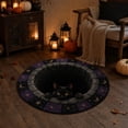thumbnail image 7 of sruoe Spooky Cat 3D Visual Round Halloween Rug, Eerie Illusion Floor Mat, Scary Halloween Decorations for Living Room, Bedroom, Entryway, 7 of 7