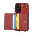 thumbnail image 6 of for Samsung Galaxy S23 Wallet Case with Card Holder - PU Leather Case for Women & Girls, Wrist Hand Strap, Secure Finger Ring, Shockproof Protective Phone Cover for Galaxy S23, Red, 6 of 7