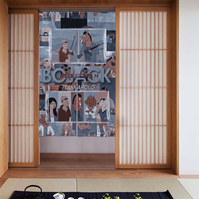 Cortinas opacas de Bojack Horseman para decoración del hogar, cortinas aislantes para ventanas, cortinas para dormitorios y salas de estar