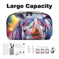 thumbnail image 3 of Rhinoceros Oxford Cloth Waterproof Charger Organizer for Electronic Devices - Cable Organizer, Hard Drive Bag, Cord Organizer Travel Small, Seat Gap Organizer with USB, 3 of 6