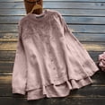 thumbnail image 1 of ZANZEA Blouse Décontractée pour Femmes Col Rond Broderie Florale Unie, 1 of 3