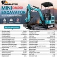 thumbnail image 2 of DigMaster 4000lb Mini Excavator Kubota Diesel Twin-Cylinder Engine  Hydraulic thumb Compatible Multiple Attachment farms yards forestry and more EPA, 2 of 10