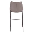 thumbnail image 5 of Brika Home Faux Leather Bar Stool Gray & Walnut 29.9" (Set of 2), 5 of 6