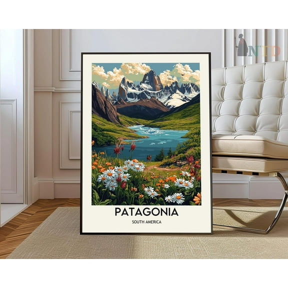 Patagonia Poster, Patagoniapatagonia Print, Patagonia Photo, Patagonia Poster Print, Patagonia Travel Poster, Torres Del Paine Wall Art, Modern Wall Decor, 8x12 UNFRAMED