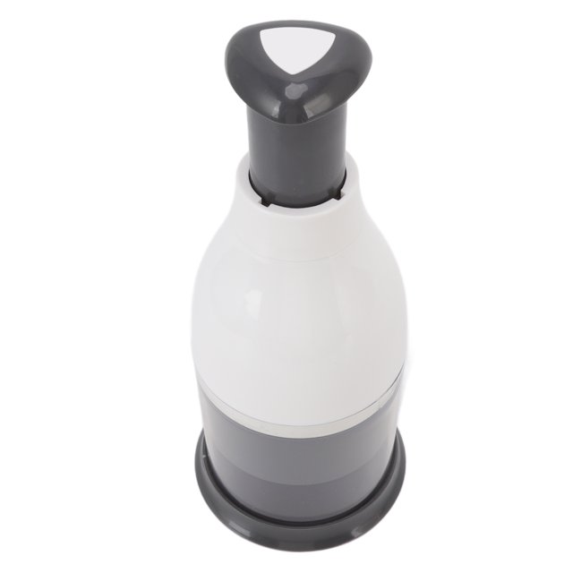 Mini Hacheur, Coupe-Ail Blanc Portable Compact Manuel de Lame en Acier Inoxydable pour Restaurant