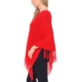 thumbnail image 2 of White Mark Poncho en Tricot à Franges pour Femme, Taille Unique, 2 of 5
