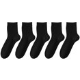 thumbnail image 3 of Helii Women Mid Calf Socks 5 Pairs Cotton Crew Socks Thin Breathable Athletic Socks Moisture Wicking Anti Odor Lightweight Running Gym Socks Daily Casual Black,One Size, 3 of 3