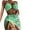 Bathing Suits for Women Green, variant on ylioge Bikini Sets for Women Two Piece Bathing Suits with Skirts Trendy Solid Drawstring Bottoms Swimsuits Ladies Beach Swimwear Set