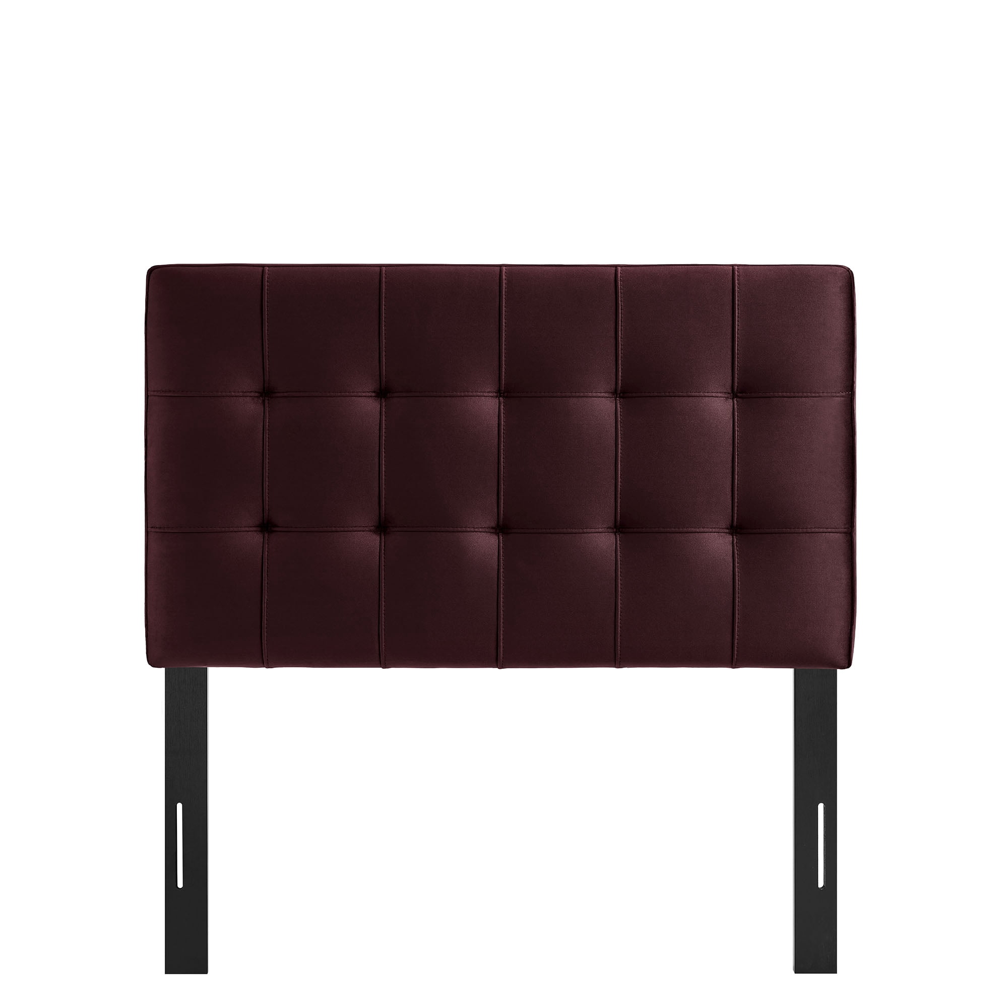 Lily Stain-Resistant Performance Velvet Twin Size Headboard in Mulberry