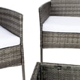 thumbnail image 6 of SAFAVIEH Abdul Outdoor Patio 4 Pc Conversation Set, Grey Brown/White, 6 of 13