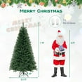 thumbnail image 3 of Costway 7 FT Christmas Tree with 830 PVC Branch Tips 250 Warm White LED Lights Gloves, 3 of 10