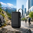 thumbnail image 5 of UNLLLL Solar Charging Power Bank with Built in Cable, Large Capacity Portable Mobile Charger, 3C Certified Backup Battery, for Travel Camping Outdoor Use (B), 5 of 6