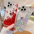 thumbnail image 5 of iPhone 14 Pro 6.1''Liquid Floating Case,Quicksand Flowing Bling Glitter Sparkle Luxury Pretty TPU Bumper Heavy Duty Cute Love Heart Shockproof Case for Apple iPhone 14 Pro 6.1 2022 (Red), 5 of 8