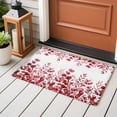 thumbnail image 4 of Rectangle Area Rugs 2 x 3 Ft, Pink Red Eucalyptus Leaves Non-Slip Residential Carpet, Watercolor Spring Summer Botanical Indoor Crawling Mats Runner Rugs for Living Room/Dining Room/Bedroom, 4 of 8