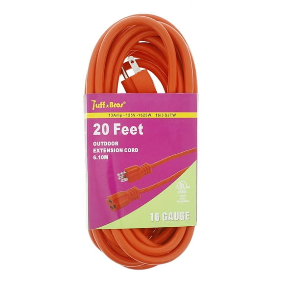 Dollar Days CECOMINOD066197 3411 Cordon d'Extension Extérieur 20 Pieds 16 Gauge Qualité Fière et Répond aux Normes OSHA 6.10M