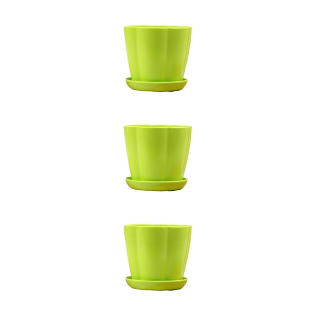 pitrice Durability Prevent Water Leakage - Reliable And Practical Flower Pot For Garden Green S,1 3Set