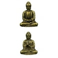 thumbnail image 1 of EIMELI 2pCS Laiton Mini Sakyamuni Statue Bouddha Ornements Méditation Assis, 1 of 9