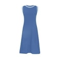 thumbnail image 5 of Women Dresses Under $10! Xqxayjr Ladies Casual Mini Dresses Summer Flowy Swing Sleeveless Trendy Beach Party Dress Crewneck 2025 Cute Graduation Dress, 5 of 9