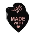 thumbnail image 1 of Inkdotpot Pack Of 100 Made With Love Wedding Favor Paper Tags Craft Real Rose Gold Foil Hang Tags, 1 of 6