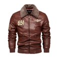 thumbnail image 3 of Traje de carreras de motocicleta, chaqueta de ciclismo al aire libre, chaqueta de cuero con solapa de estilo europeo y americano, primavera y otoño, 3 of 5