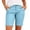 #02 Blue 【Stock up on Your Favorite Colors】, variant on Women's Stretch Twill Bermuda Shorts, Mid Rise Pull On Waist with Functional Pockets, Casual Summer Hiking Shorts for Outdoor Adventures or Daily Wear, Comfortable Pull | CSEONE,Black L