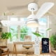 thumbnail image 1 of Ventilador de techo con luz de 28inch/70cm,Ventiladores de techo con luces con luz y control remoto,6 velocidades,3CCT,35W,Regulable,Reversible,Ventilador para patios,sala,dormitorio(Blanco), 1 of 5