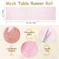 thumbnail image 2 of Caminito de mesa rosa Uxcell, 11" x 45 pies, decoración de malla metálica con lentejuelas, 2 of 6