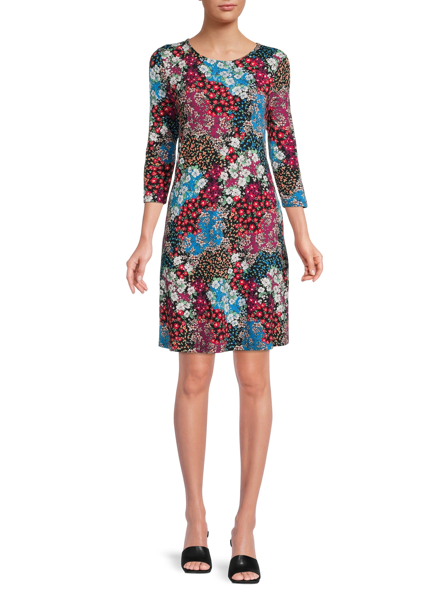 Time and Tru Women's Knit Dress with 3 