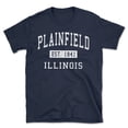 thumbnail image 1 of Plainfield Illinois Classic Established Men's Cotton T-Shirt, 1 of 1