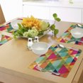thumbnail image 4 of Ambesonne Colorful Place Mats Set of 4, Retro Colors Graphic Art, Standard Size, Multicolor, 4 of 6
