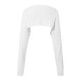 thumbnail image 6 of WENWU Women Knit Long Sleeve Cardigans Cropped Arm Sleeves Shawl Sweater Going Out Tops plus Size plus Size Winter Tops for Women, 6 of 7