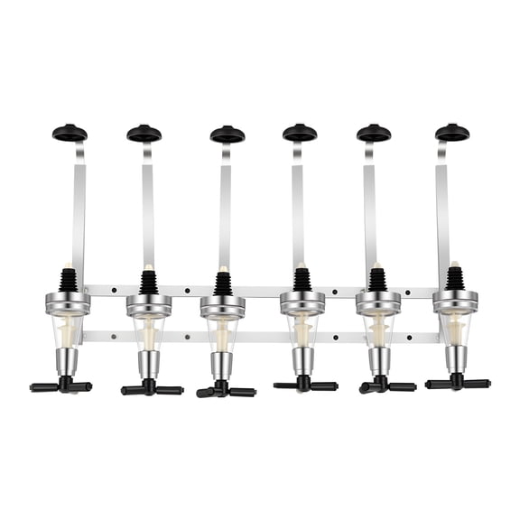 ToppiJoy 6 Bottle Liquor Dispenser, Wall Mounted Liquor Dispenser Bar Beer Wine Bottle Beverage Cabinet