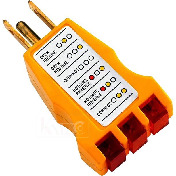 Receptacle Tester Ideal for 110125 VAC 3 wire receptacles. Tester