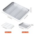 thumbnail image 2 of Baking Sheet Racks Stainless Steel Baking Pan Cookie Sheet with Cooling Rack Kit Non Toxic Heavy Duty Easy Clean for Oven and Dishwasher, 2 of 7